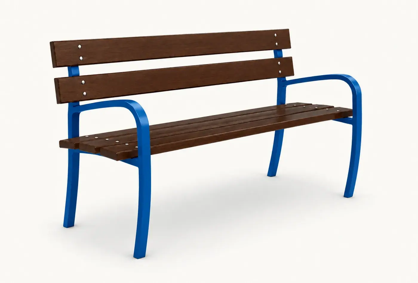 Banc bois et acier BA7 — coloris Bleu (RAL 5010)