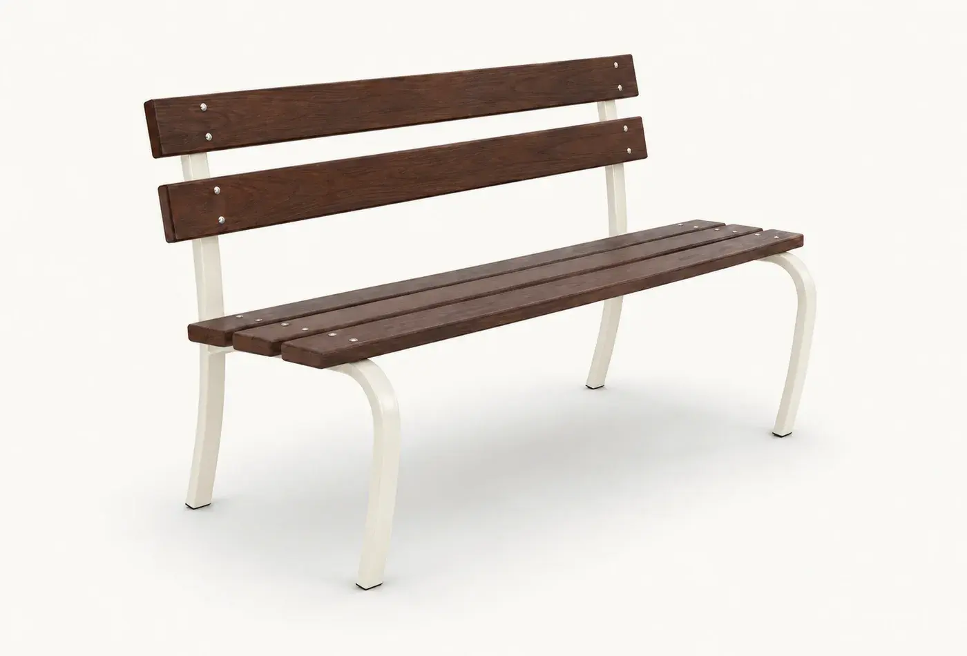 Banc bois et acier BA7SA — coloris Blanc (RAL 9010)
