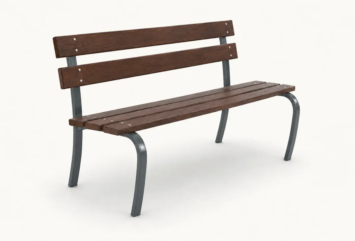 Banc bois et acier BA7SA — coloris Gris (RAL 7012)