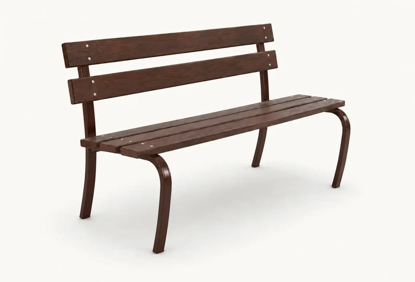 Banc bois et acier BA7SA — coloris Marron (RAL 8017)