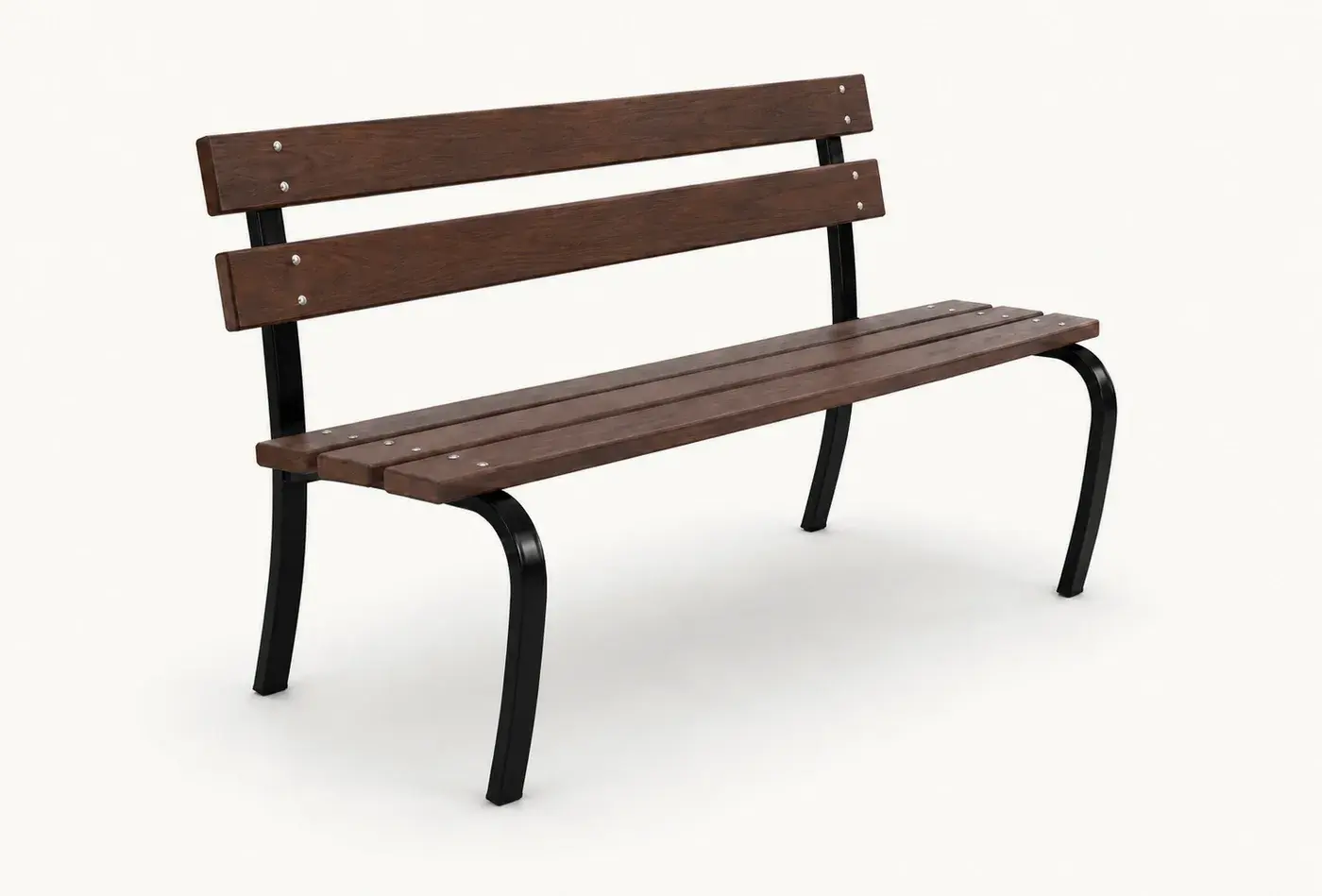 Banc bois et acier BA7SA — coloris Noir (RAL 9005)
