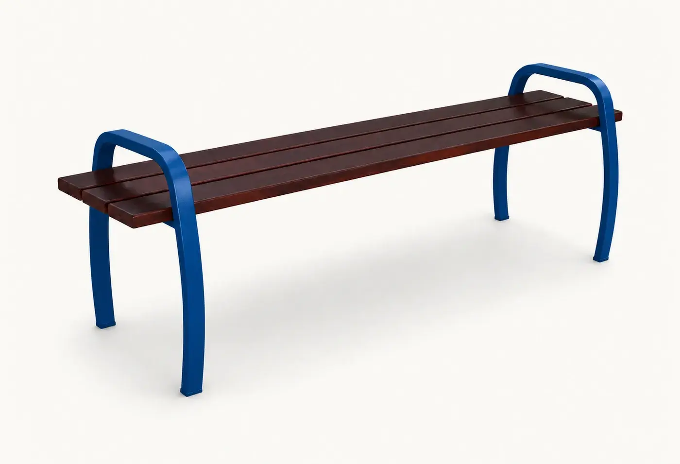 Banc bois et acier BA8 — coloris Bleu (RAL 5010)