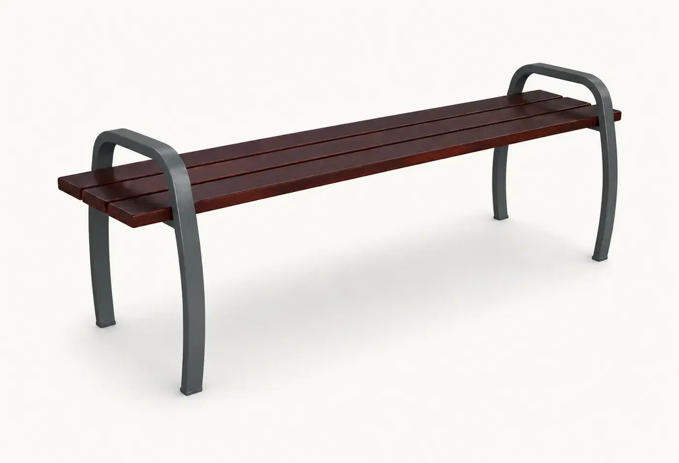 Banc bois et acier BA8 — coloris Gris (RAL 7012)