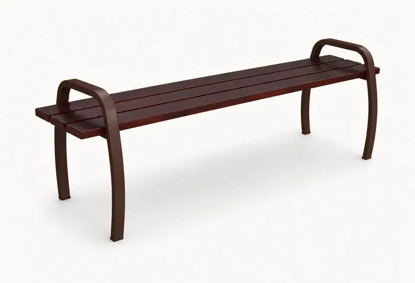 Banc bois et acier BA8 — coloris Marron (RAL 8017)
