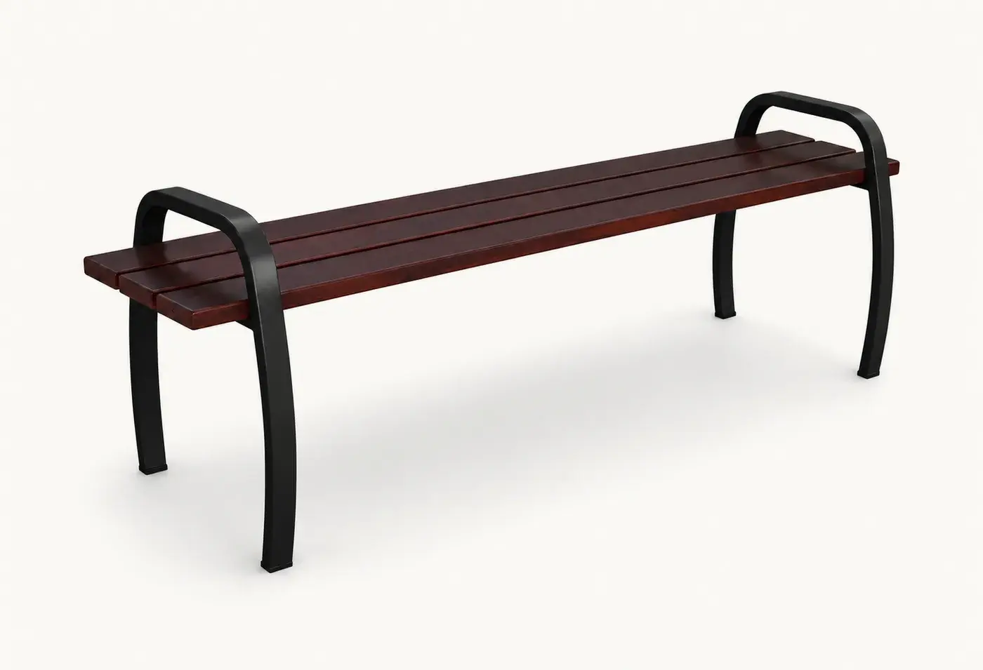 Banc bois et acier BA8 — coloris Noir (RAL 9005)