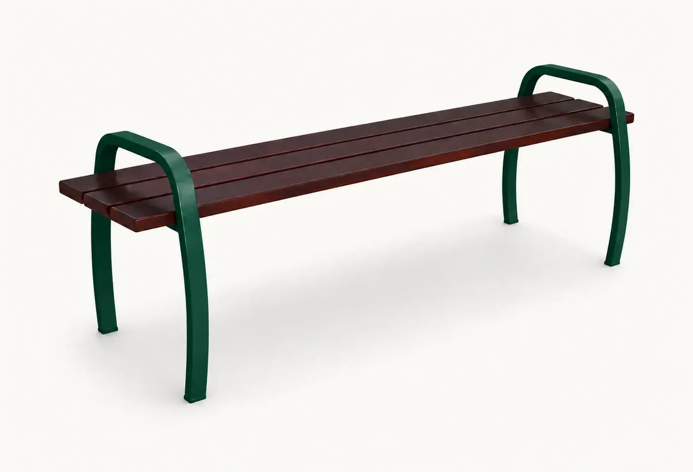 Banc bois et acier BA8 — coloris Vert (RAL 6005)