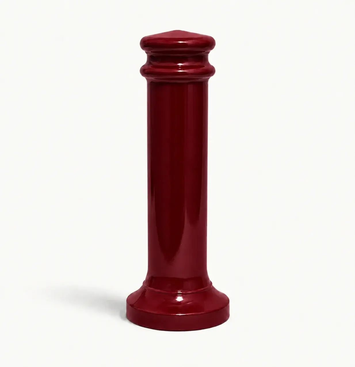 Borne de voirie peinte en acier BV2 — coloris Rouge (RAL 3004)