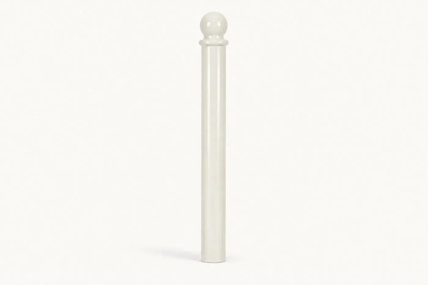 Potelet en acier bicolore pour malvoyants PO2B — coloris Blanc (RAL 9010)