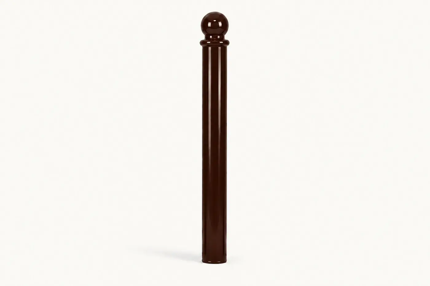 Potelet en acier bicolore pour malvoyants PO2B — coloris Marron (RAL 8017)