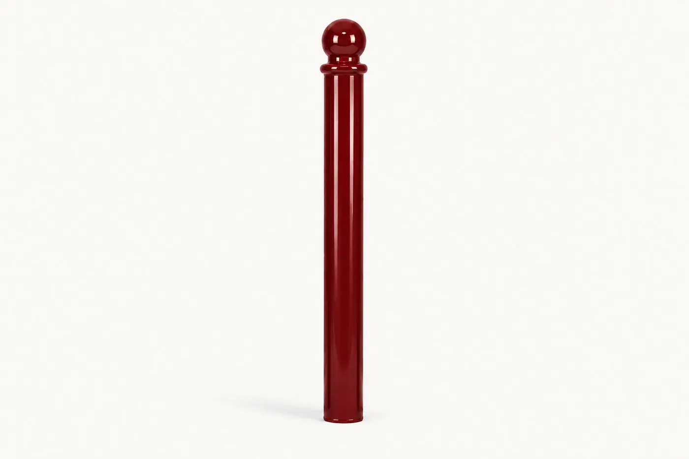 Potelet en acier bicolore pour malvoyants PO2B — coloris Rouge (RAL 3004)